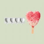 Heart Silicone Popscile Mould