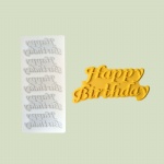 Happy Birthday Silicone Chocolate Topper Mould